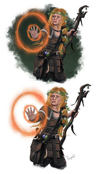 Young Druid RPG Stock Art